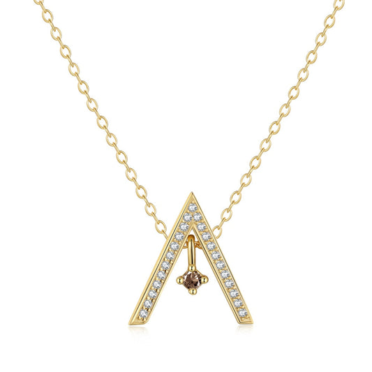 [LuckyStar]Sparkling "A" Shape Necklace
