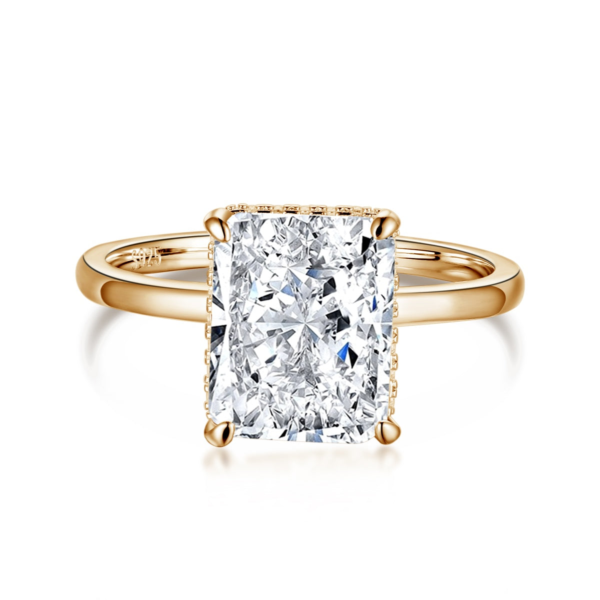 [LuckyStar]4.0 Carat Ornate Enchanting Radiand Cut Banquet Ring