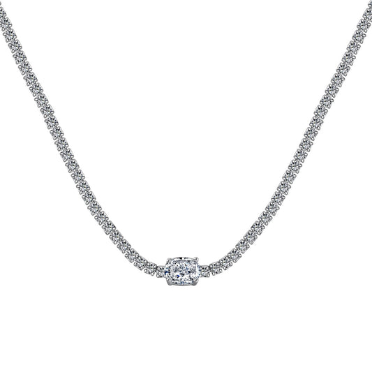 [LuckyStar]1.0 Carat Shining Oval Cut Necklace