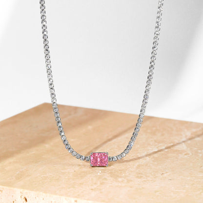[LuckyStar]2.0 carat Ornate Emerald Cut Necklace