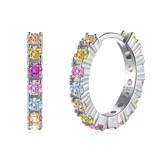 [LuckyStar]Radiant Colorful Round Cut Earrings