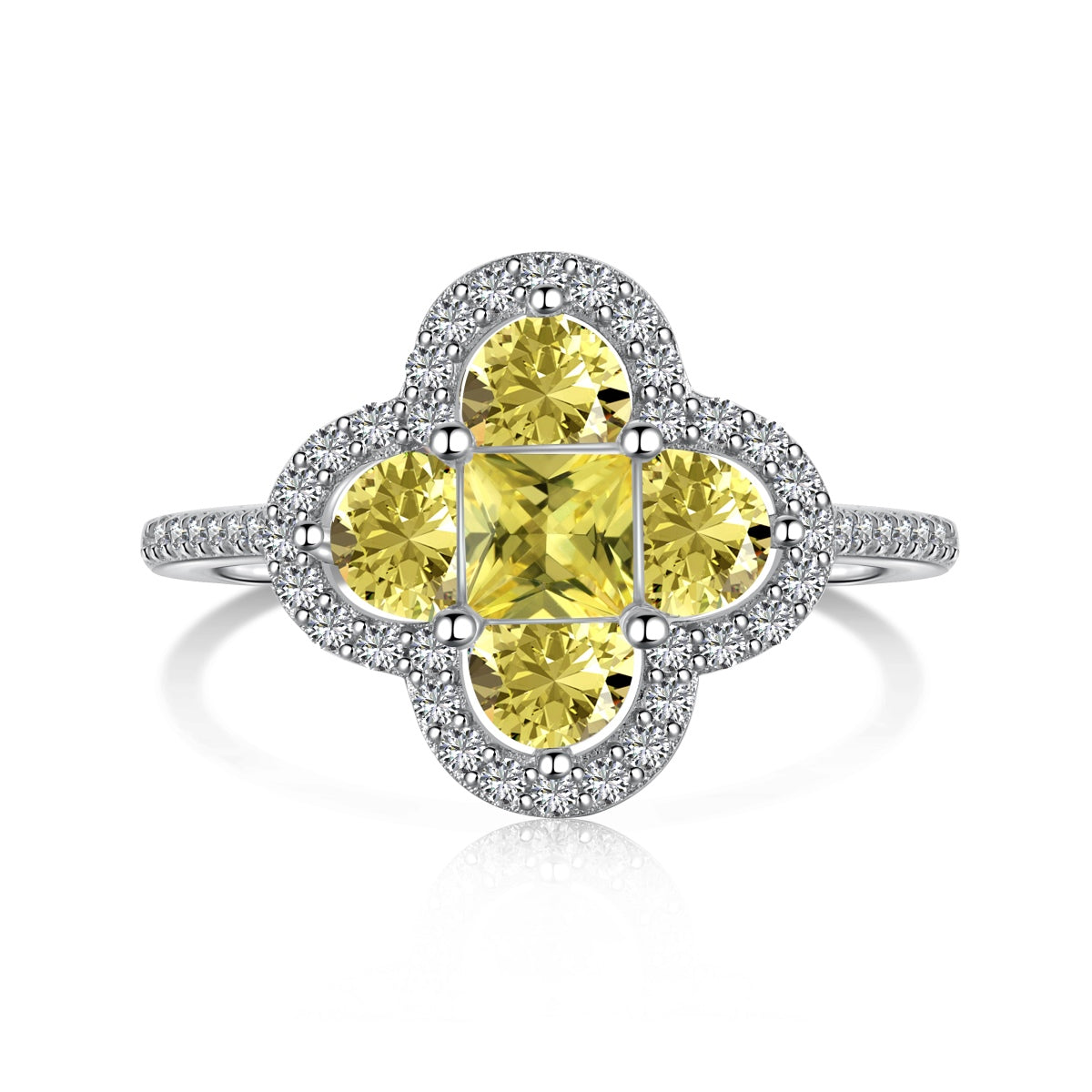 [LuckyStar]Luxurious Eternity Flower Shape Banquet Ring