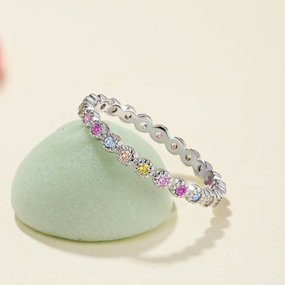 [LuckyStar]Radiant Sparkling Round Cut Daily Ring