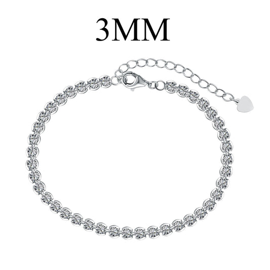 [LuckyStar]Ornate  Sparkling Round Cut Daily Bracelet
