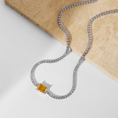 [LuckyStar]2.0 carat Ornate Emerald Cut Necklace
