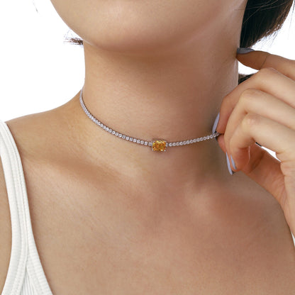 [LuckyStar]2.0 carat Ornate Emerald Cut Necklace