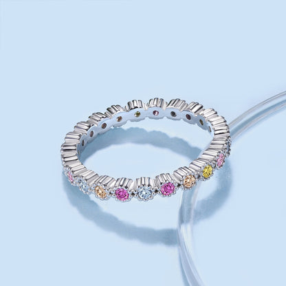 [LuckyStar]Unique Scintillating Round Cut Daily Ring