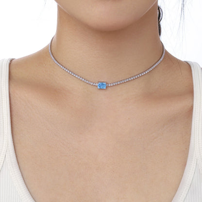 [LuckyStar]2.0 carat Ornate Emerald Cut Necklace