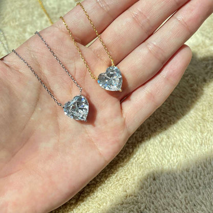 [LuckyStar]6.0 carat Radiant Heart Shape Necklace