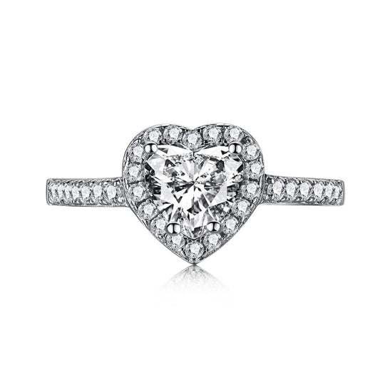 [LuckyStar]Eternity Splashy Romantic Heart Shape Lover Ring