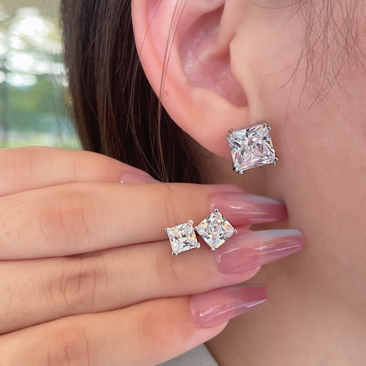[LuckyStar]Delicate Square Shape Earrings