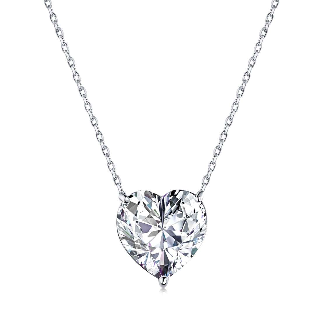 [LuckyStar]6.0 carat Radiant Heart Shape Necklace