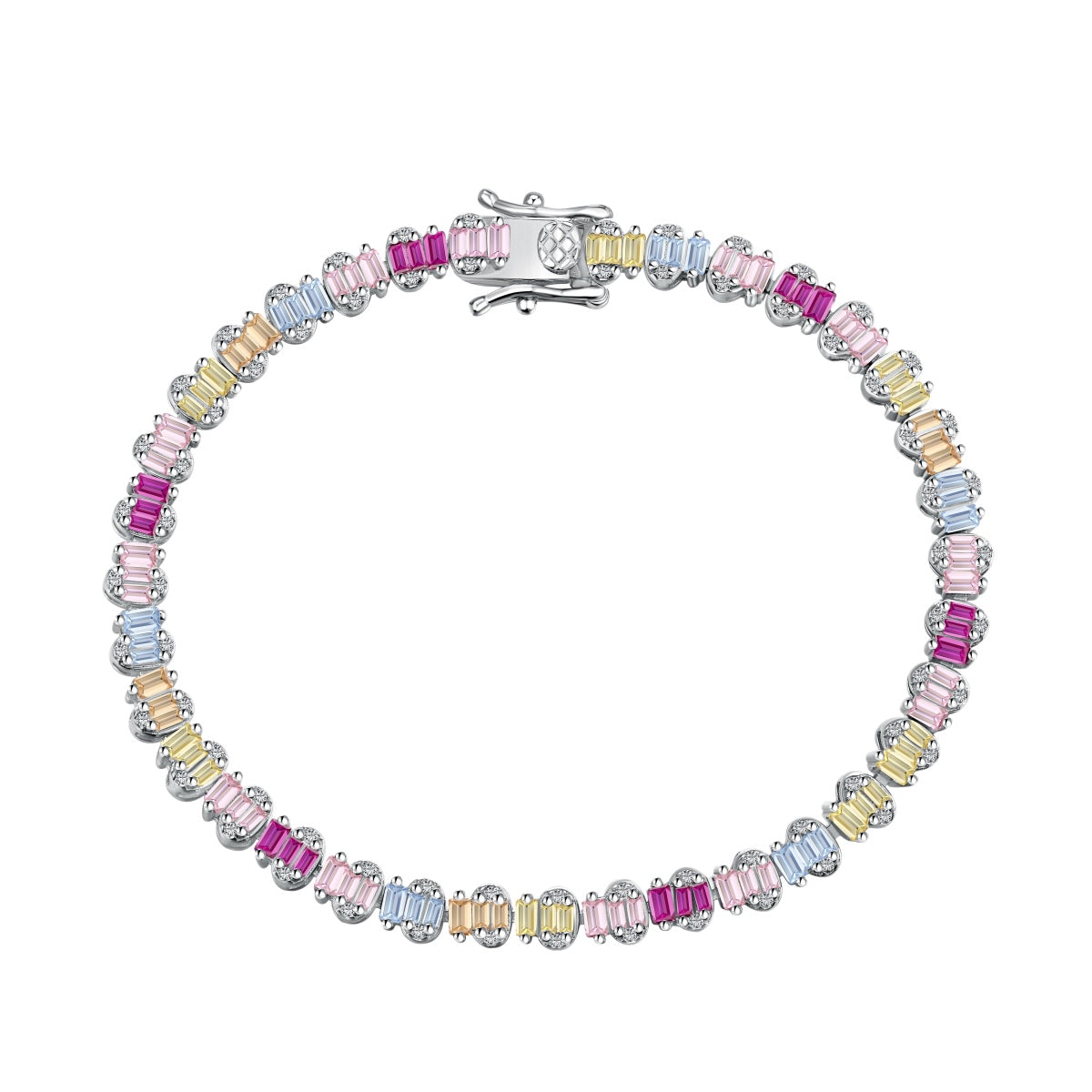 [LuckyStar]Delicate Colorful Emerald Cut Party Bracelet