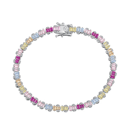 [LuckyStar]Delicate Colorful Emerald Cut Party Bracelet