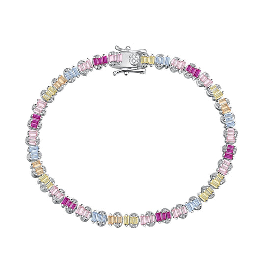 [LuckyStar]Delicate Colorful Emerald Cut Party Bracelet