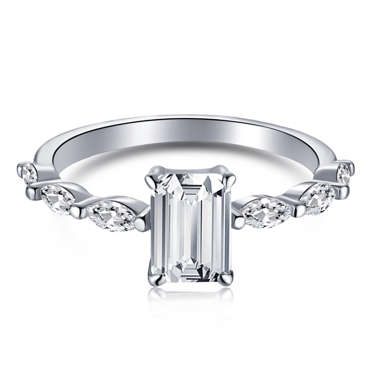 [LuckyStar]1.0 Carat Dainty Resplendent Radiant Cut Daily Ring