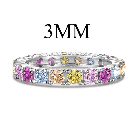 [LuckyStar]Dazzling Lustrous Round Cut Tennis Ring