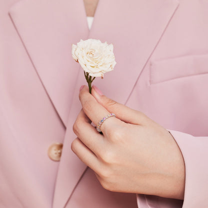 [LuckyStar]Unique Scintillating Round Cut Daily Ring
