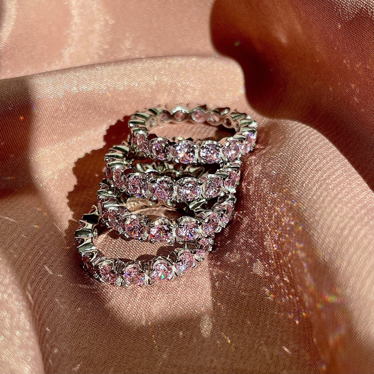 [LuckyStar]Eternity Round Cut Tennis Ring
