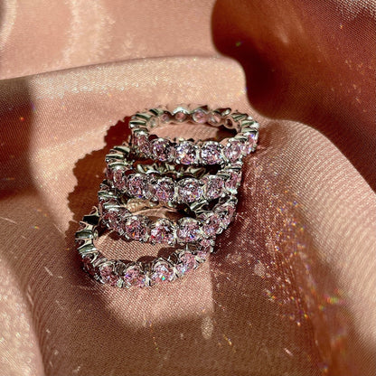 [LuckyStar]Eternity Round Cut Tennis Ring