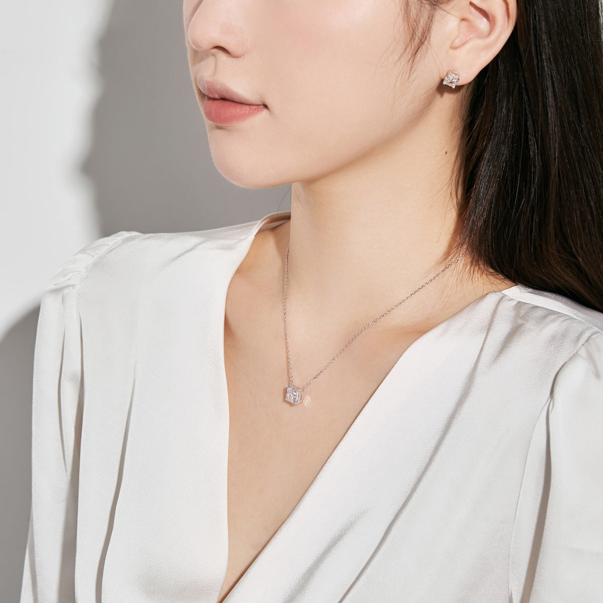 [LuckyStar]1.0 Carat Radiant Princess Cut Wedding Earrings