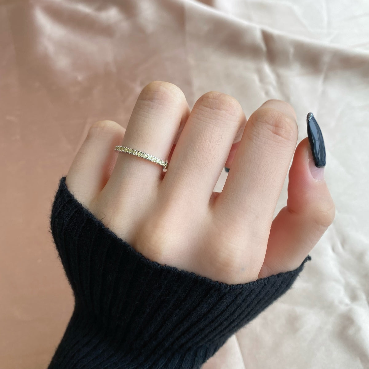 [LuckyStar]Delicate Sparkling Round Cut Daily Ring