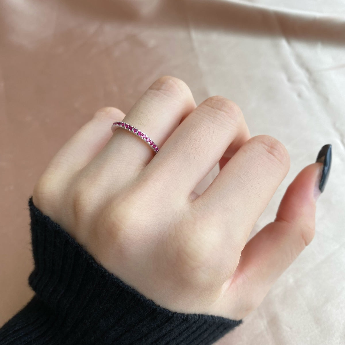 [LuckyStar]Delicate Sparkling Round Cut Daily Ring