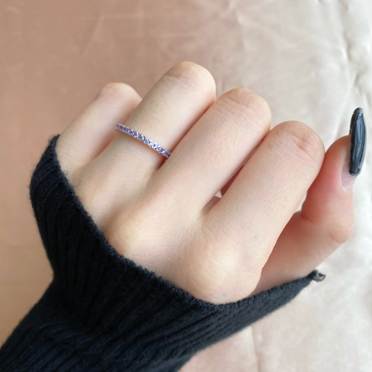 [LuckyStar]Delicate Sparkling Round Cut Daily Ring