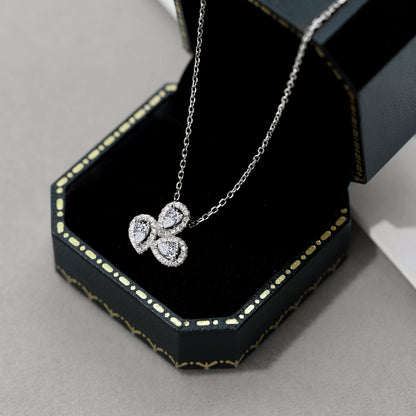 [LuckyStar]Elegant Flower Shape Pear Cut Necklace