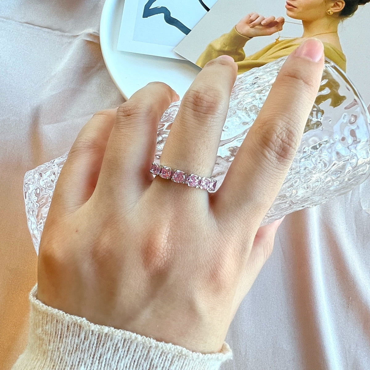[LuckyStar]Eternity Round Cut Tennis Ring