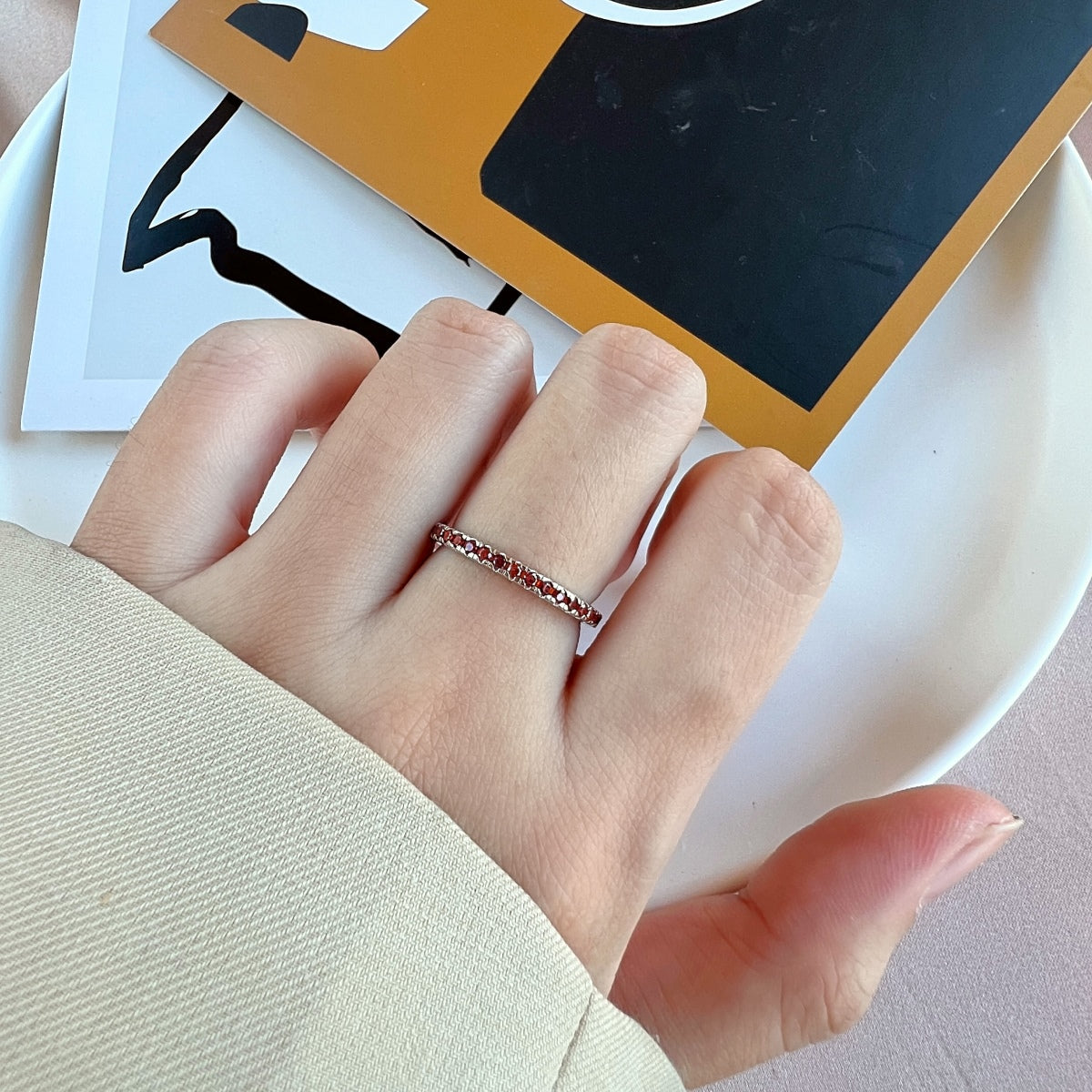 [LuckyStar]Delicate Sparkling Round Cut Daily Ring