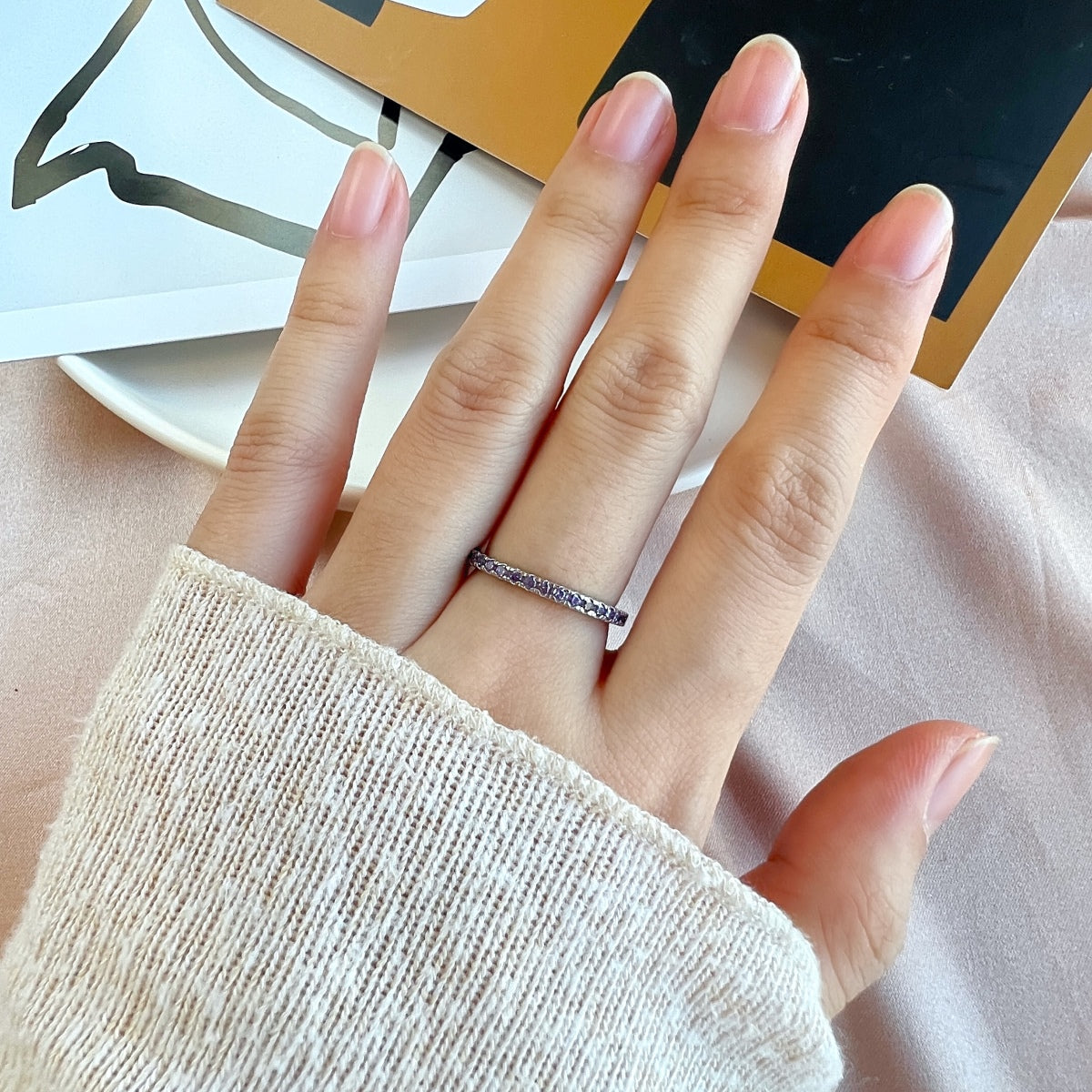 [LuckyStar]Delicate Sparkling Round Cut Daily Ring