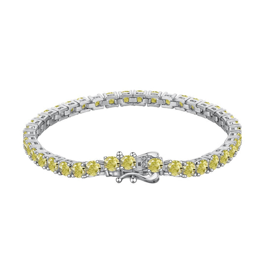 [LuckyStar]Ornate Dazzling Round Cut Tennis Bracelet