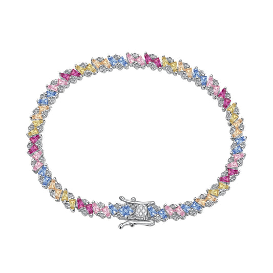 [LuckyStar]Ornate Sparkling Multi Cut Party Bracelet