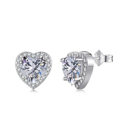 [LuckyStar]Sparkling Heart Shape Lover Earrings