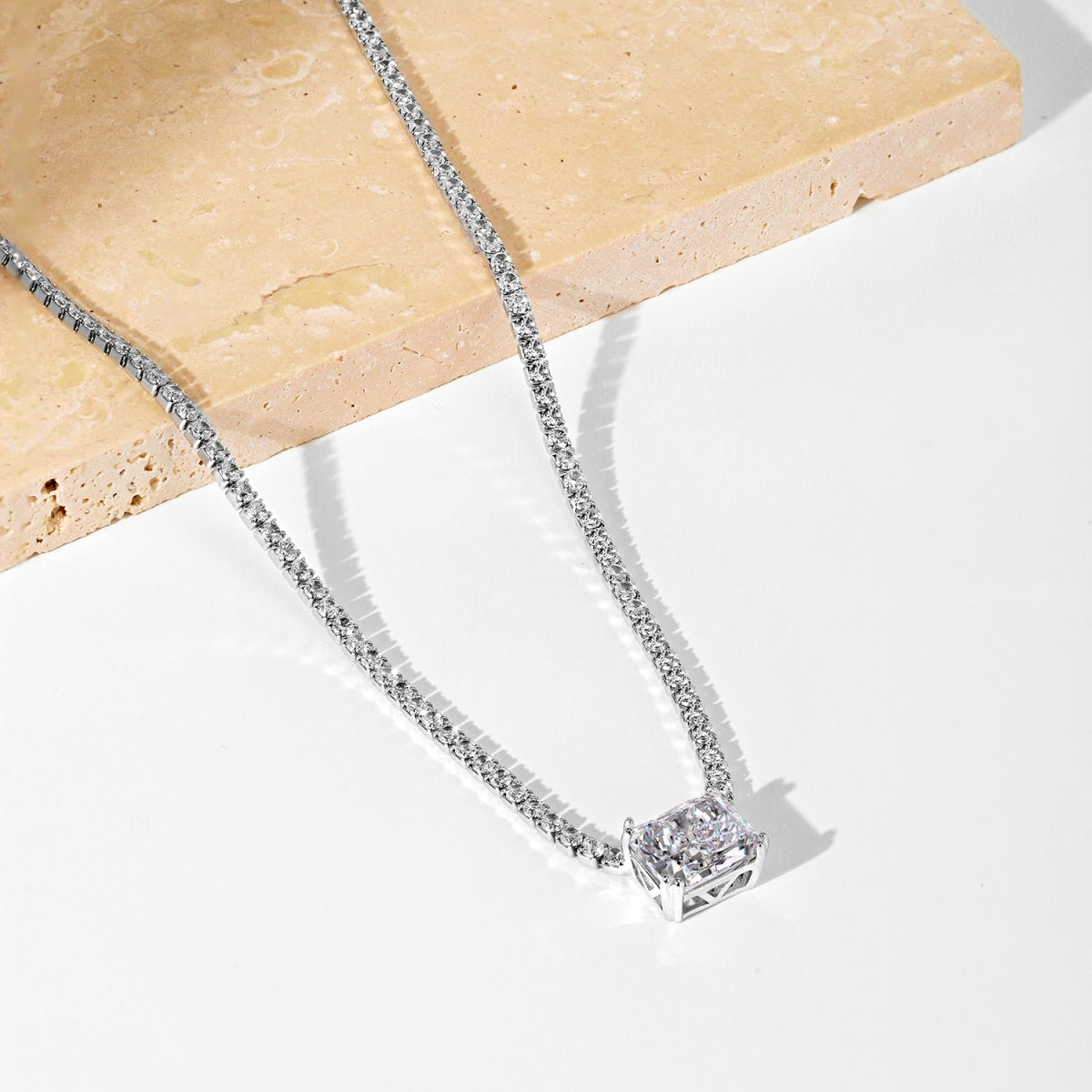 [LuckyStar]4.0 Carat Elegant Radiant Cut Necklace