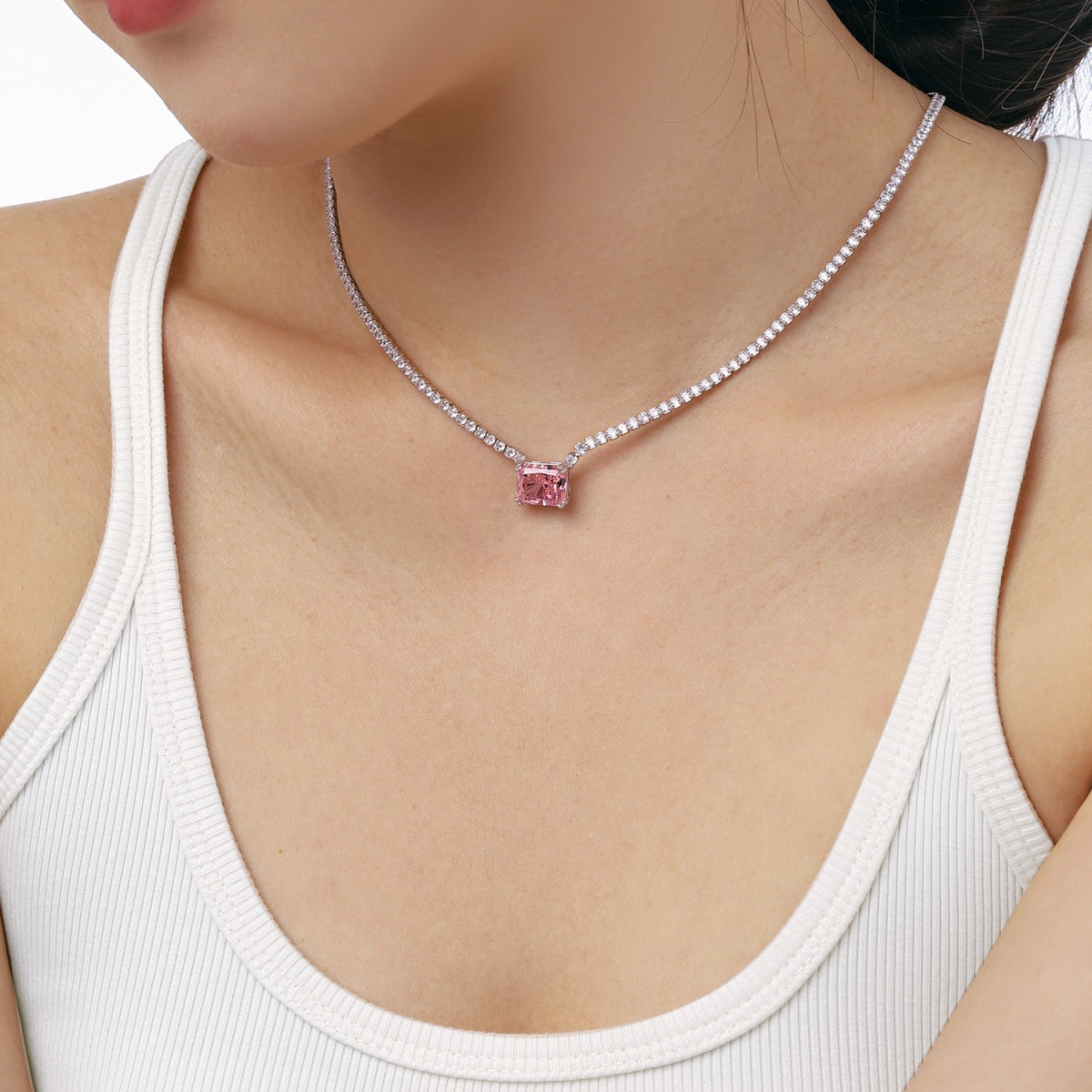 [LuckyStar]4.0 Carat Elegant Radiant Cut Necklace