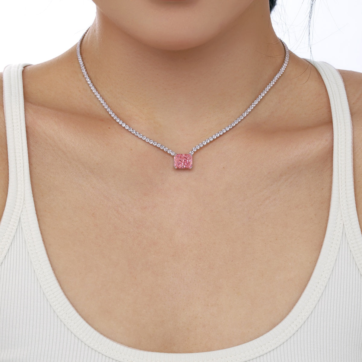 [LuckyStar]4.0 Carat Elegant Radiant Cut Necklace