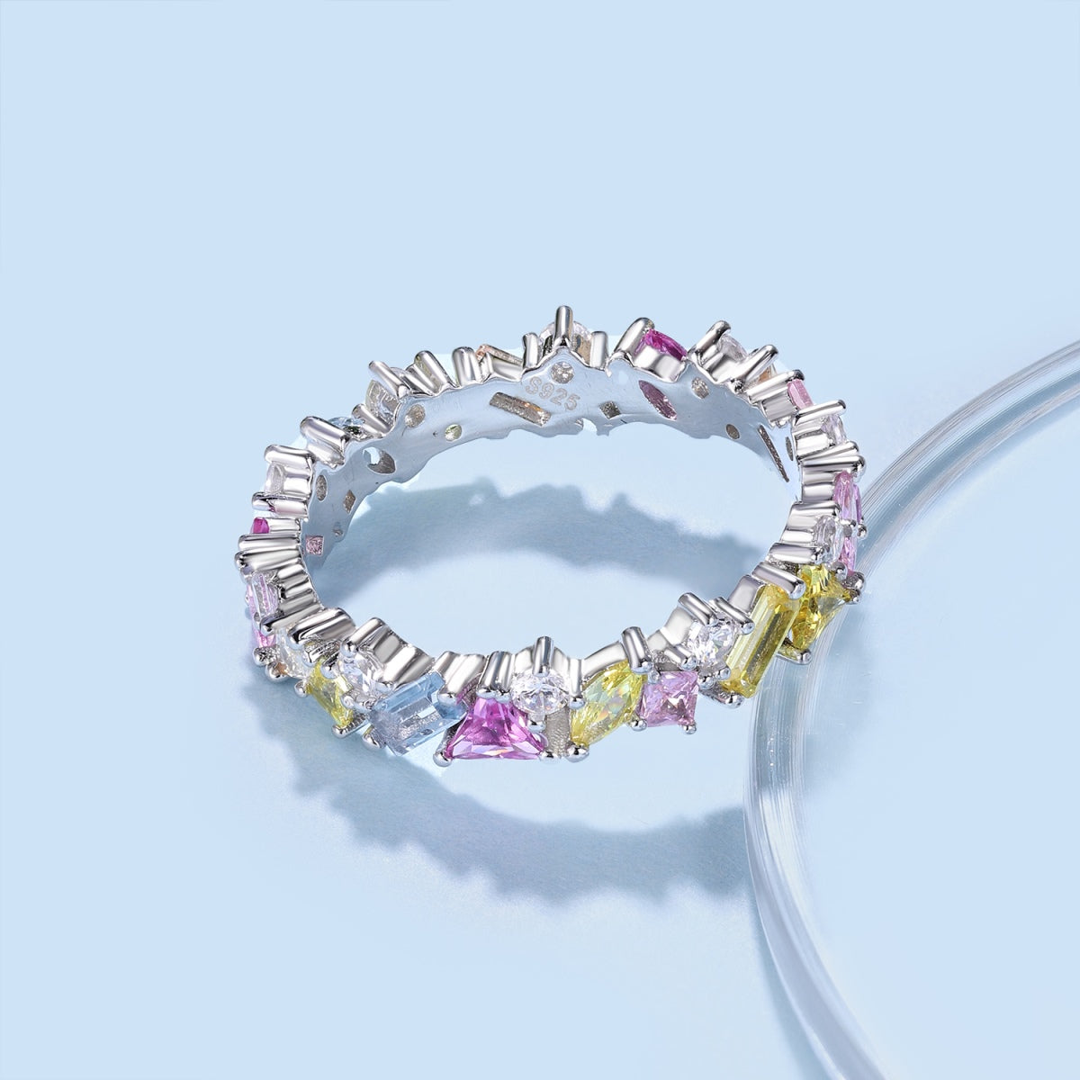 [LuckyStar]Dazzling Polychromatic Multi cut Daily Ring