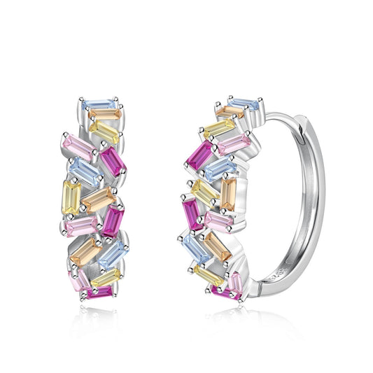 [LuckyStar]Dazzling Colorful Emerald Cut Daily Earrings