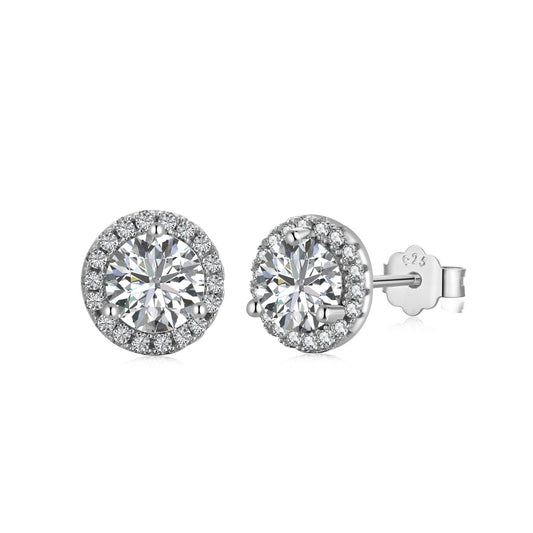 [LuckyStar]Classic Princess Round Shape Earrings