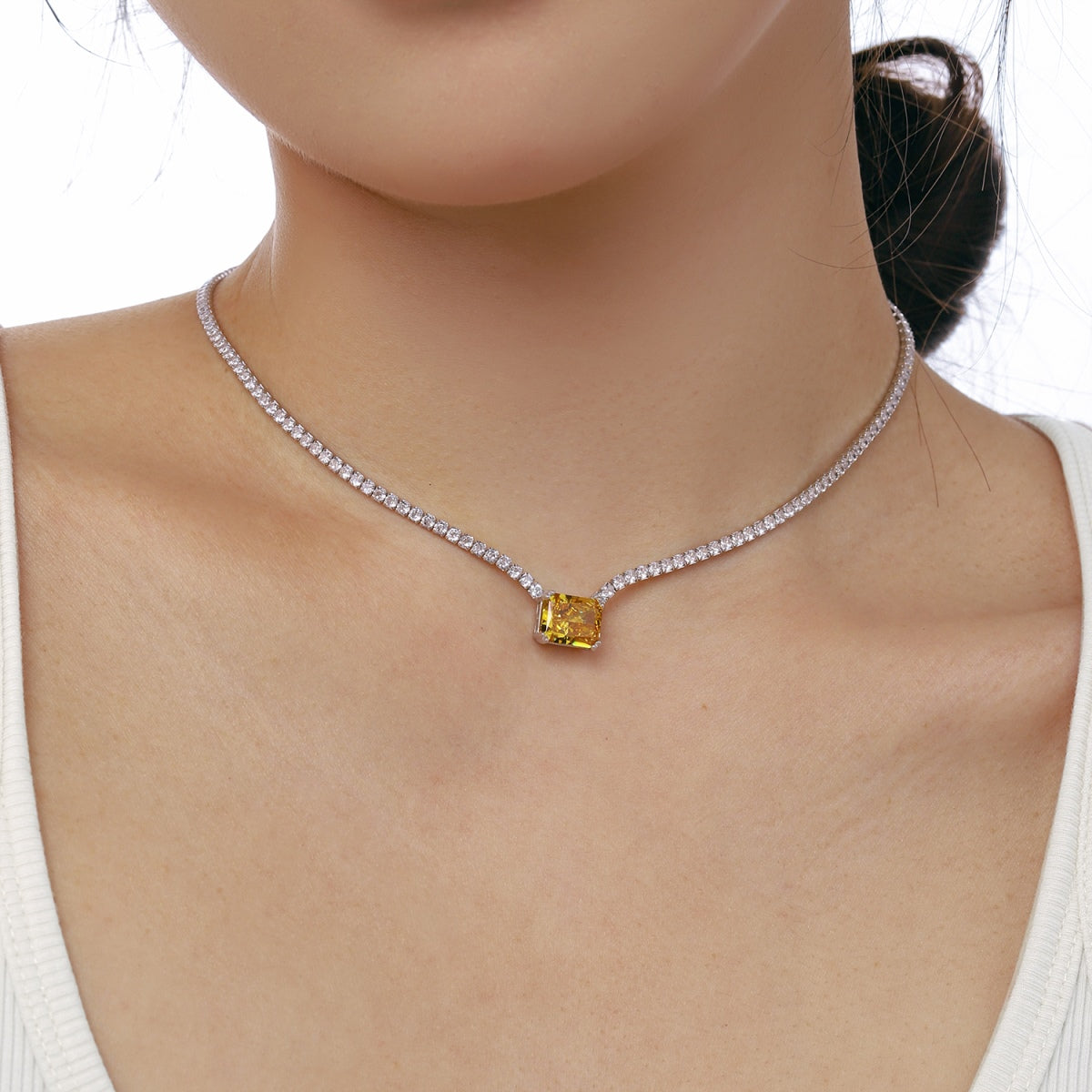 [LuckyStar]4.0 Carat Elegant Radiant Cut Necklace