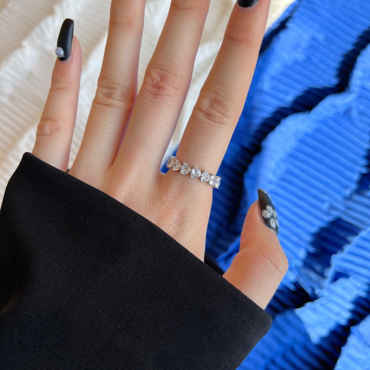 [LuckyStar]0.25 Carat Radiant Romance Heart Cut Lover Ring