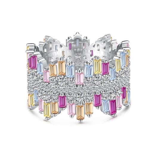 [LuckyStar]Luxurious Colorful Radiant Cut Daily Ring