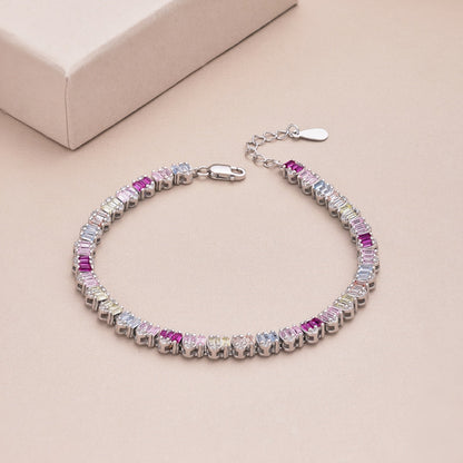 [LuckyStar]Delicate Colorful Emerald Cut Party Bracelet