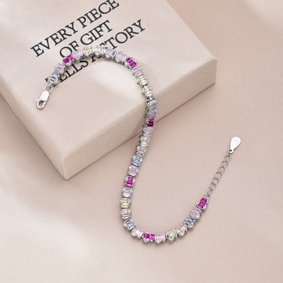 [LuckyStar]Delicate Colorful Emerald Cut Party Bracelet