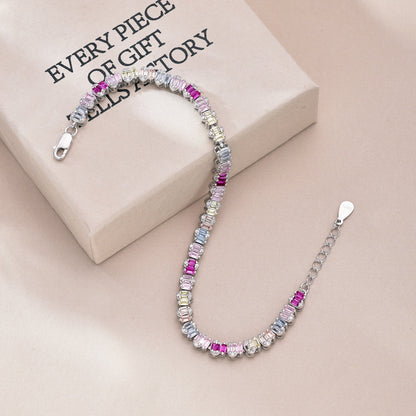 [LuckyStar]Delicate Colorful Emerald Cut Party Bracelet