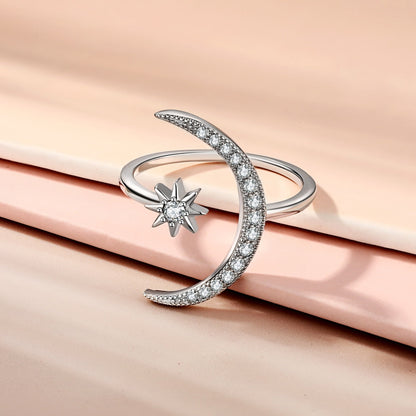 [LuckyStar]Eternity Moon & Star Ring