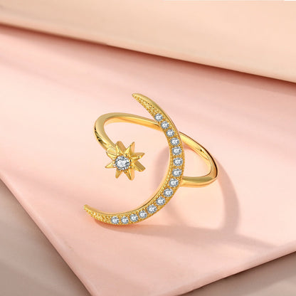 [LuckyStar]Eternity Moon & Star Ring