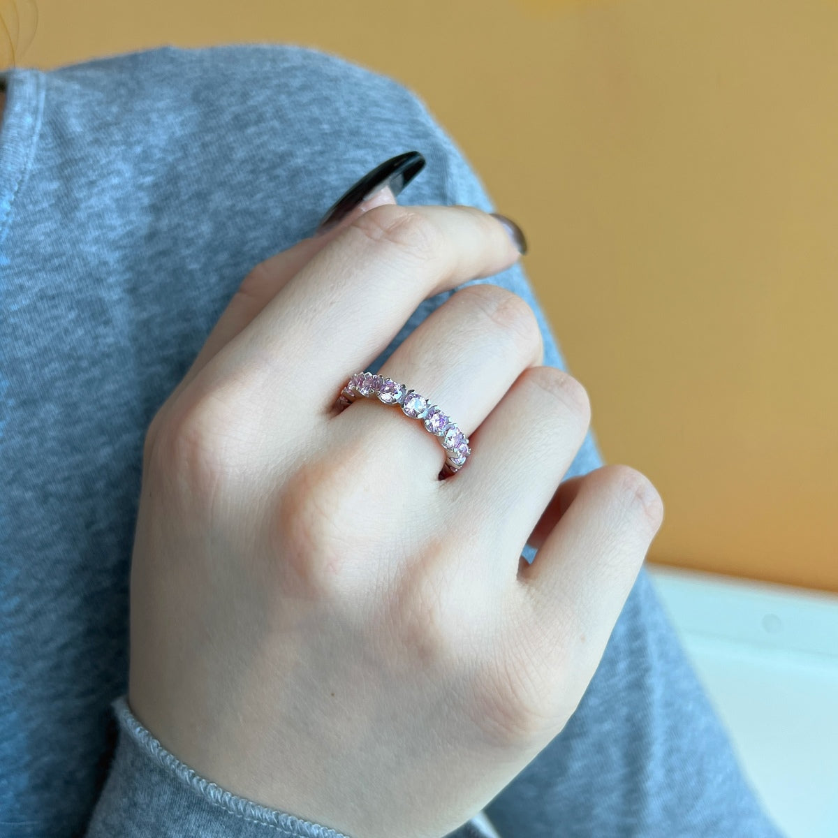 [LuckyStar]Eternity Round Cut Tennis Ring